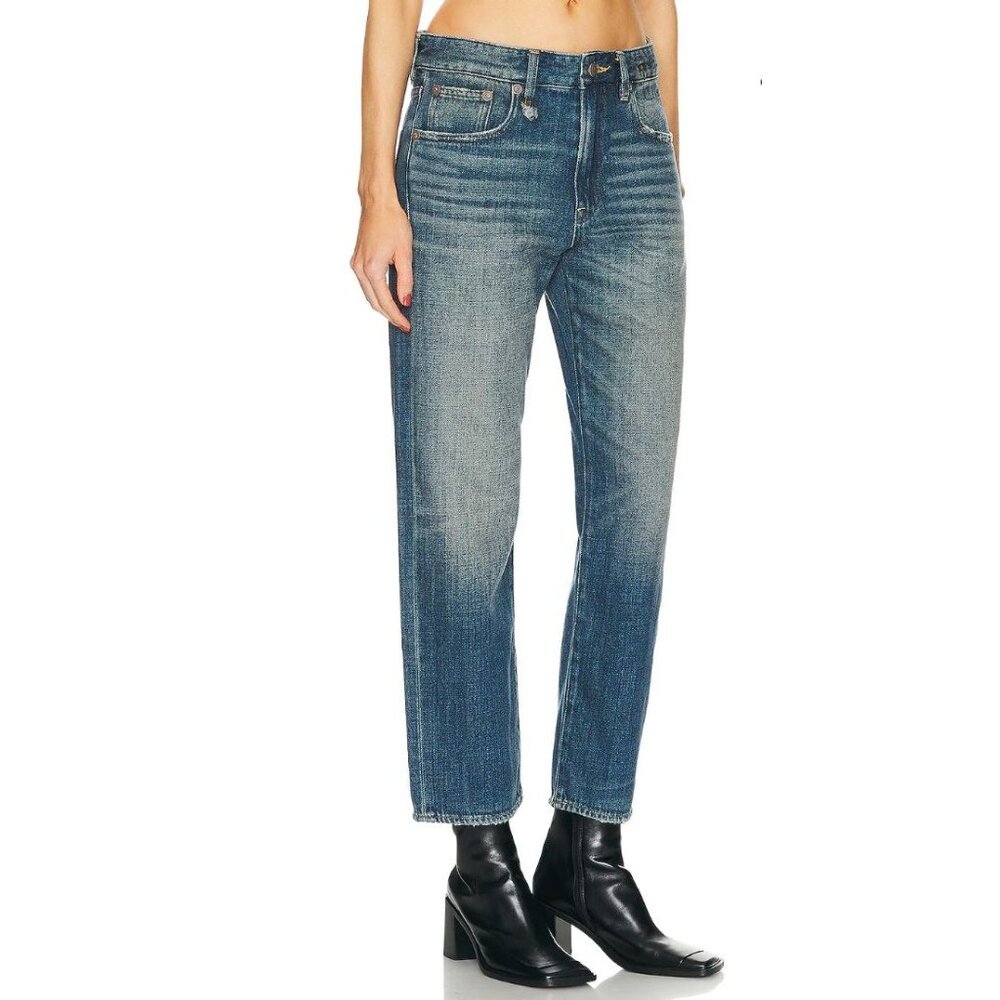 R13 Romeo Mid-Rise Straight-Leg Jeans-sz 25 - Picture 3 of 14